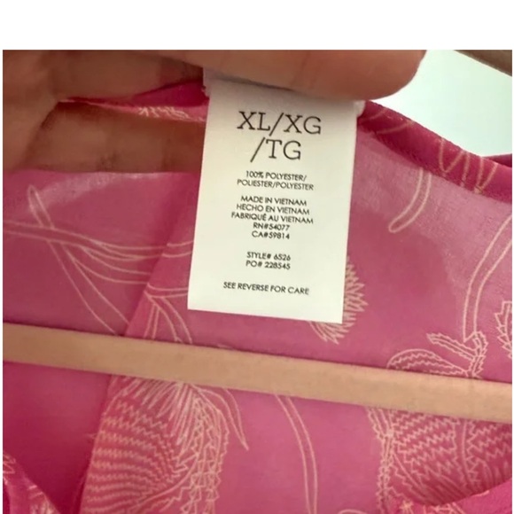 CAbi Pink Floral Sleeveless Top XL 6526 Corsage - Picture 7 of 9